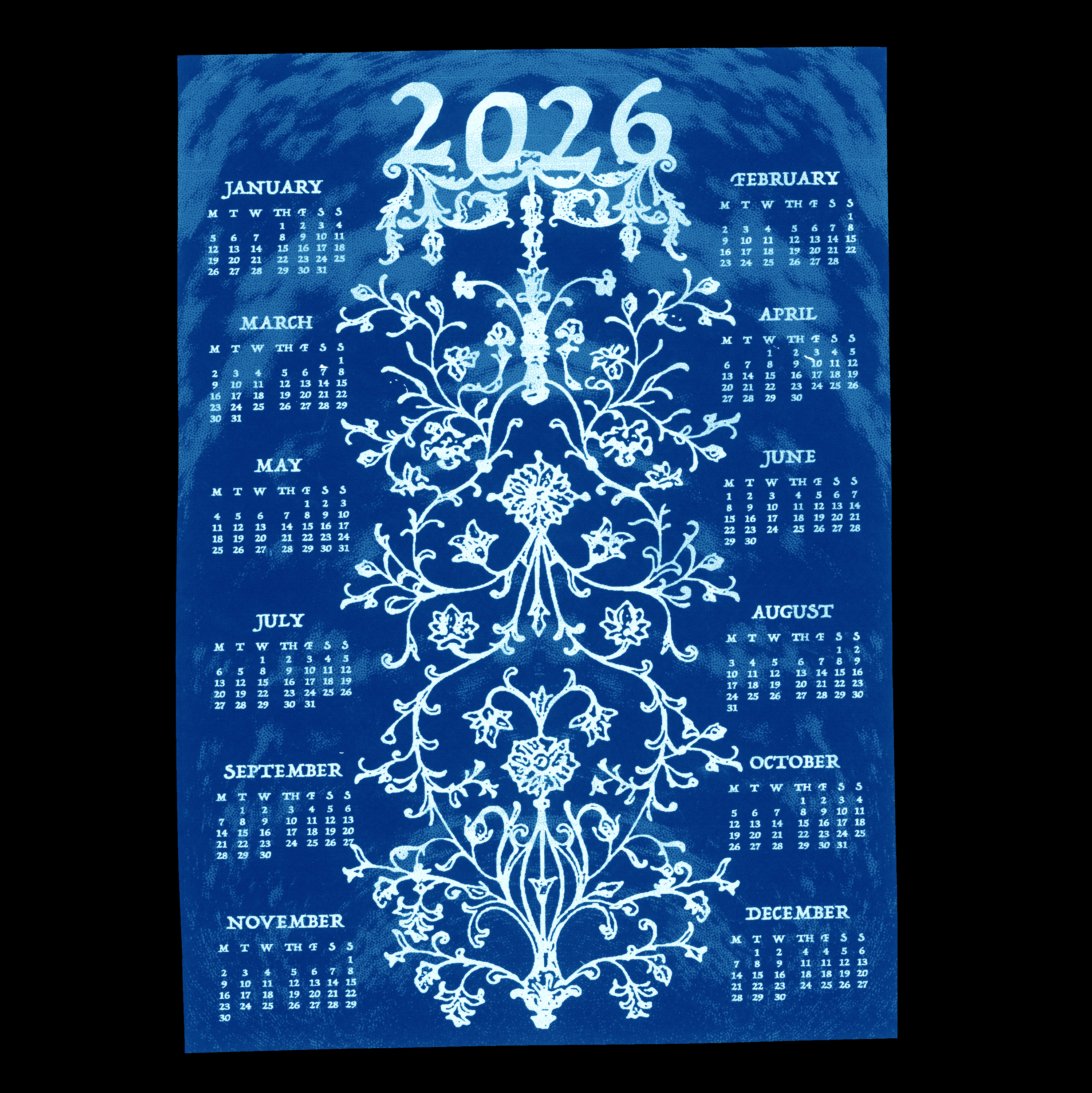 2026 Calendar A3 [Dark]