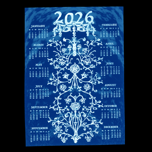 2026 Calendar A3 [Dark]